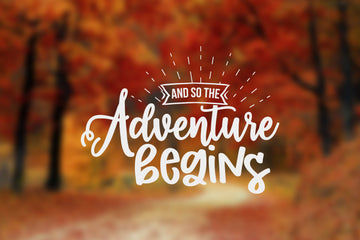 And So The Adventure Begins Decal for RVs Campers Cars, Boats, Motorcycle, Tents, Signs - Permanent Outdoor-Grade Vinyl Sticker for Vehicles